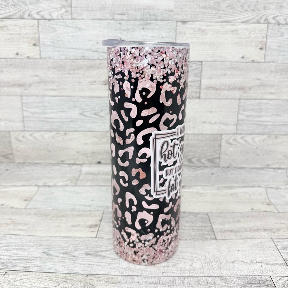 NEW- “Hot Girl Sh#!t*” 20oz Stainless Steel Tumbler Hot/Cold Drinks Leopard - Picture 4 of 6